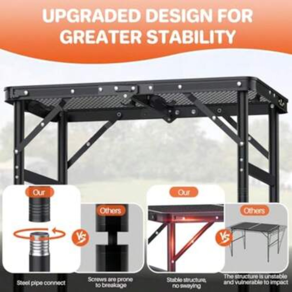Outdoor Camping Cooking Table - Mesa de Camping Portátil e Dobrável
