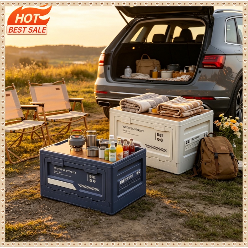 Outdoor Camping Folding Storage Box - Caixa de Armazenamento Externa Dobrável para
