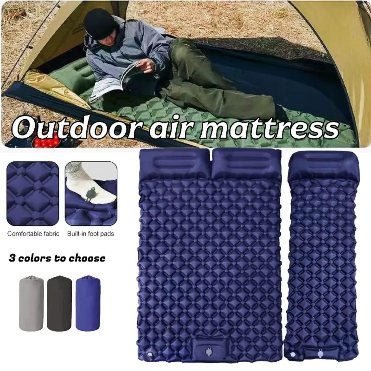 Outdoor Camping Carpet - Colchão Inflável Individual e Duplo, Colchonete