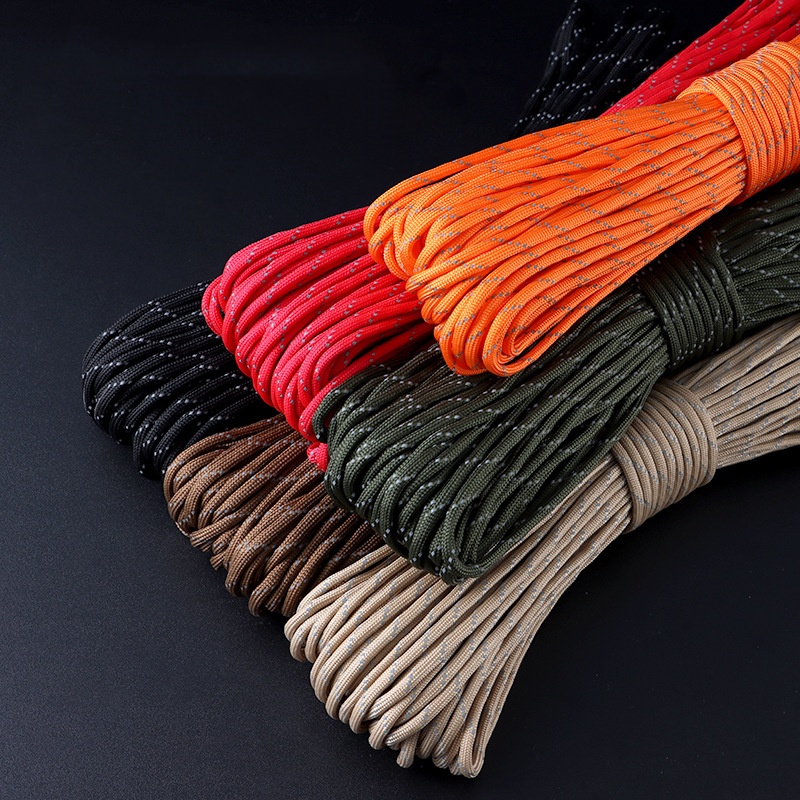 Outdoor Camping Extension Cord - Paracord reflexivo 550 militar 7 fios