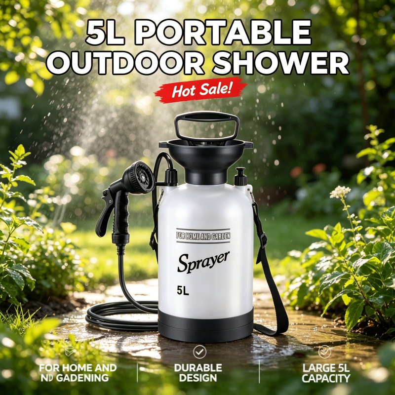 Outdoor Camping Carpet - Chuveiro Portátil de Camping 5L com