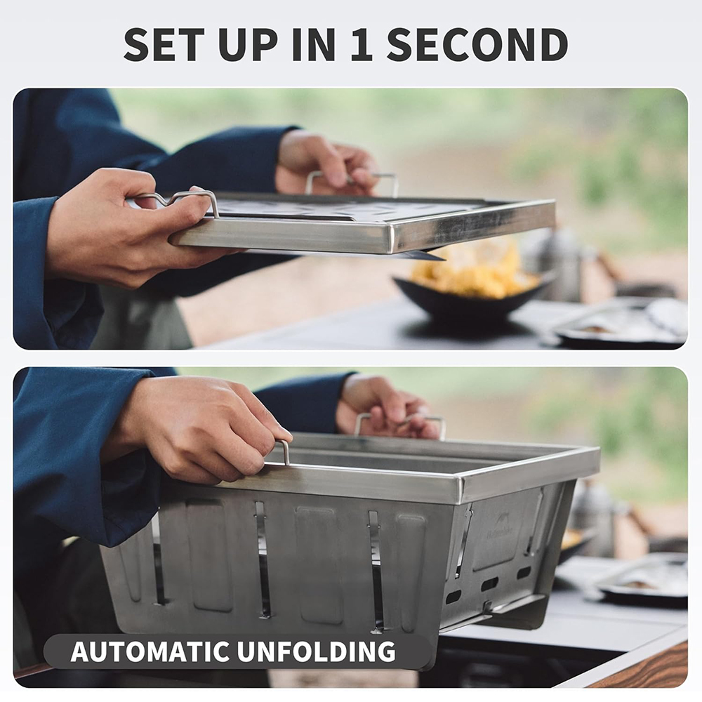 Naturehike acampamento grelha  - Outdoor Camping Cooking Table avaliação e preço
