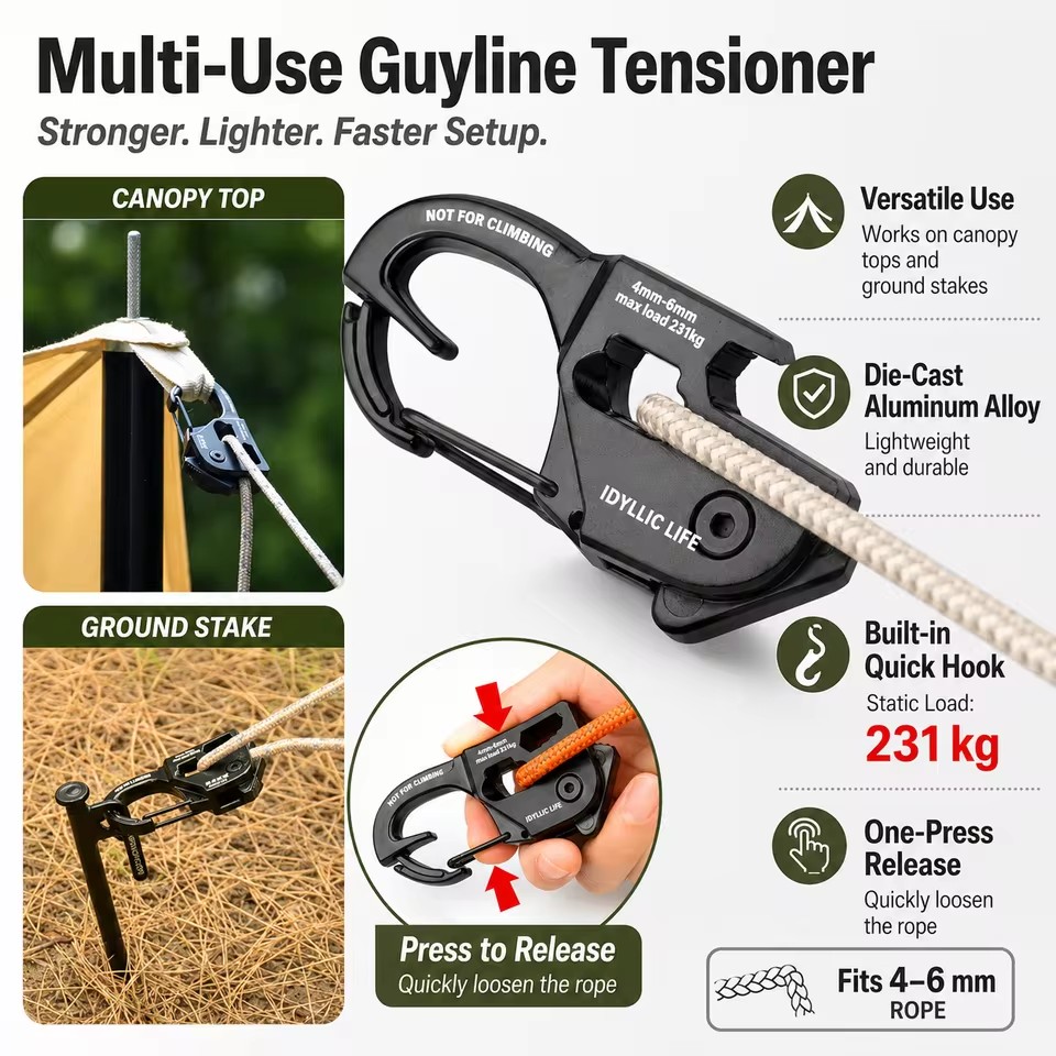 Tensionador de Corda de Tenda  - Outdoor Camping Extension Cord avaliação e preço