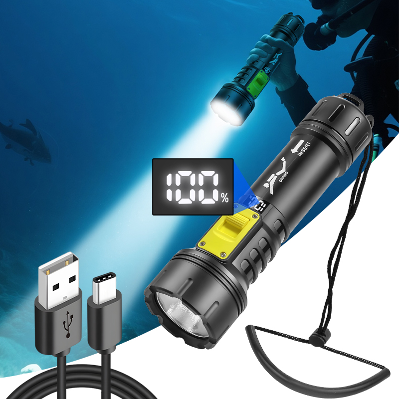 Nova lanterna de mergulho xhp7 - Outdoor Camping And Fishing avaliação e preço