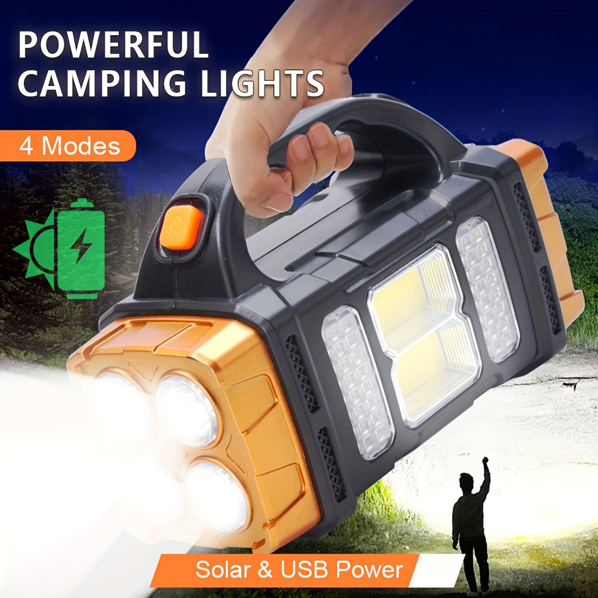 Nova Lanterna LED Solar Recarr - Outdoor Camping And Fishing avaliação e preço