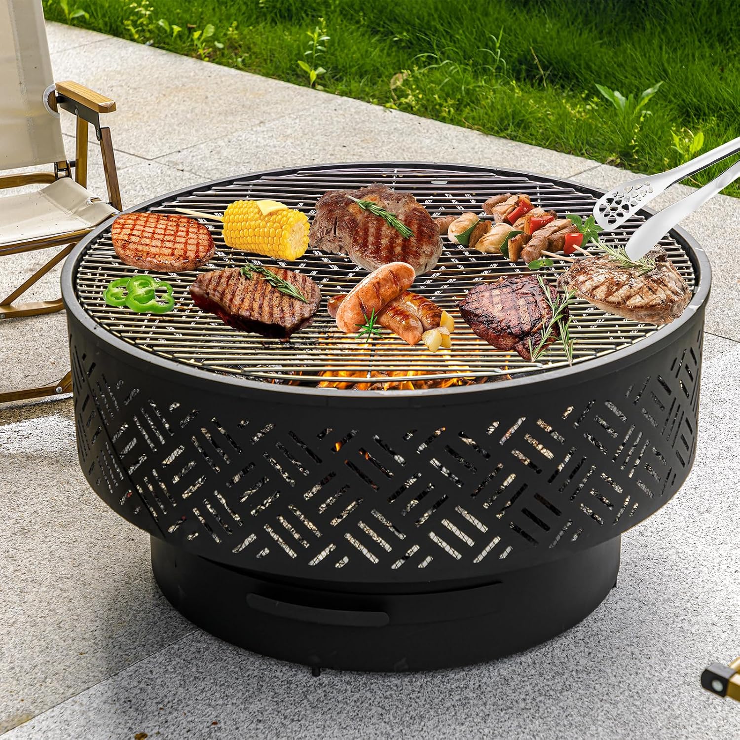 Mesa Redonda de Metal para Fog - Outdoor Camping Cooking Table avaliação e preço