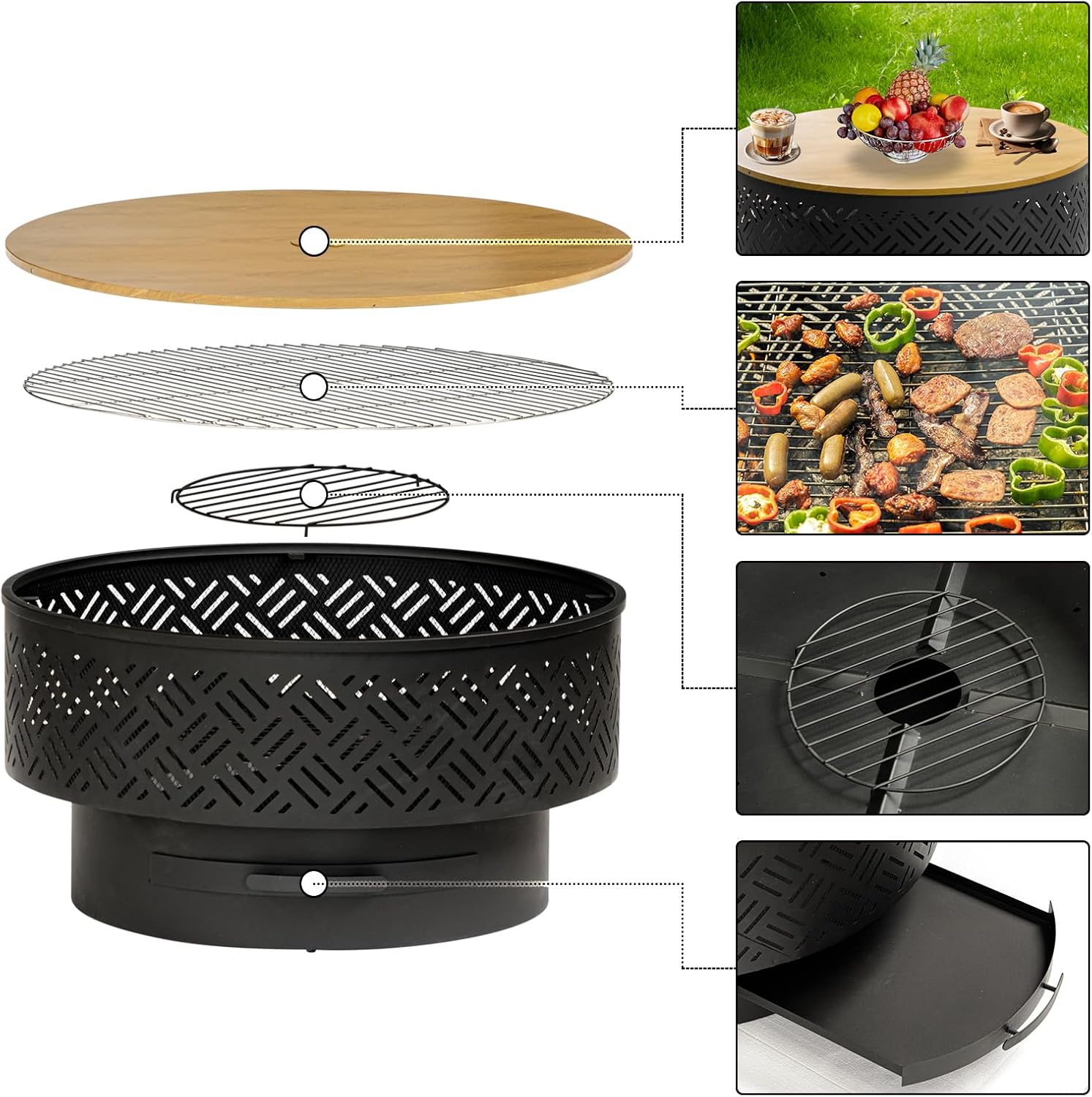 Mesa Redonda de Metal para Fog - Outdoor Camping Cooking Table avaliação e preço