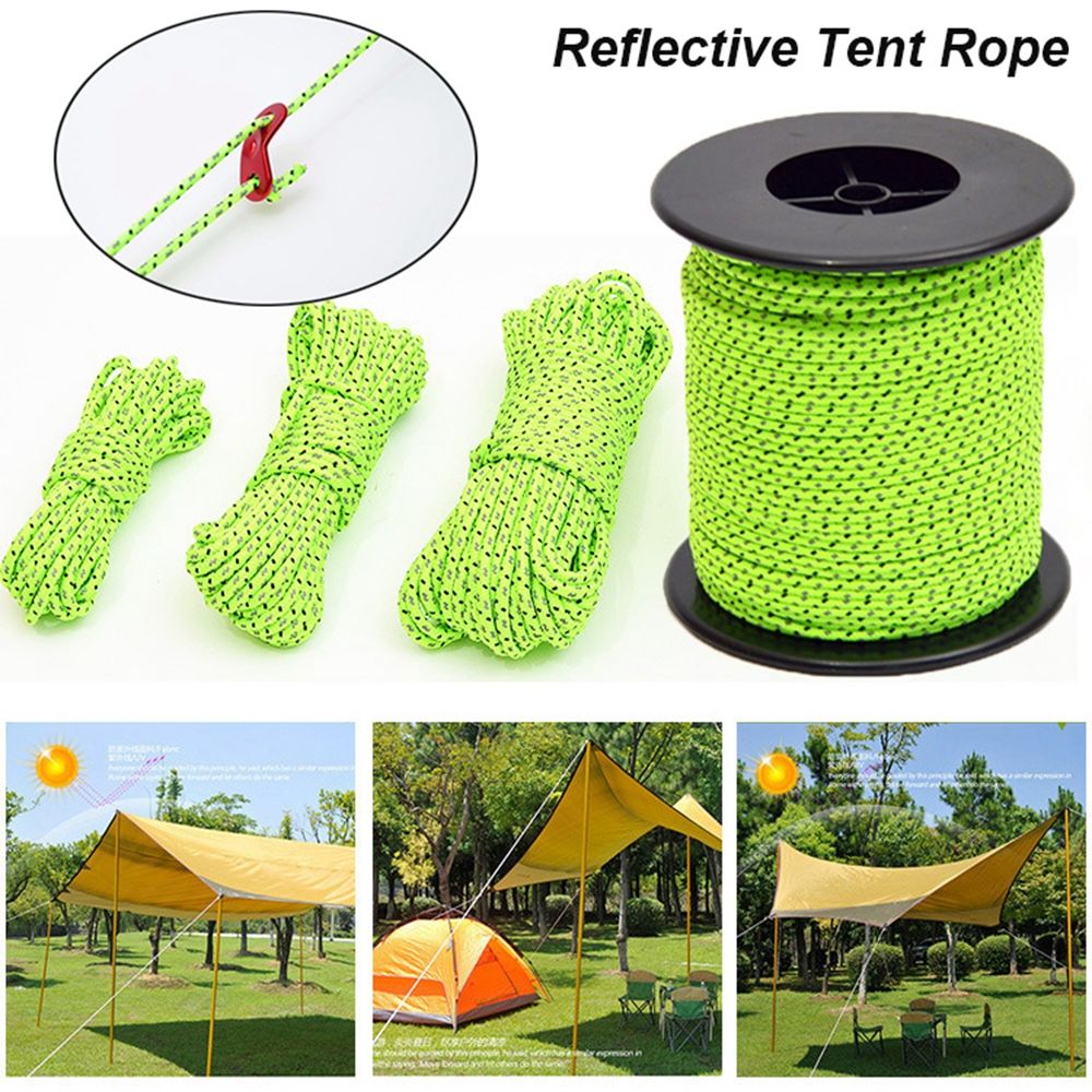 Corda reflexiva para barraca,  - Outdoor Camping Extension Cord avaliação e preço
