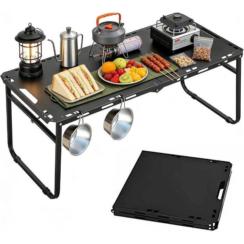 Mesa de Camping Ajustável e Po - Outdoor Camping Cooking Table avaliação e preço